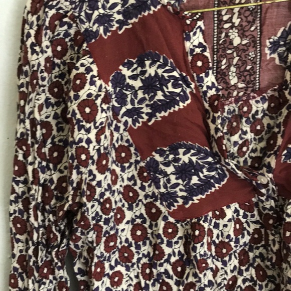 Lucky brand deep V shirt. Boho style. - Picture 2 of 4